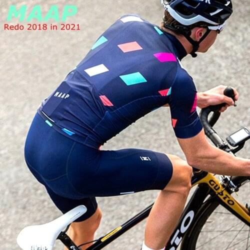 MAAP Cycling Jersey Suit Redo 2018 hot sell in 2021With Short Air Mesh Sleeve RBX Racing Wear MTB Bike Riding Shirt Gel Pad Bib
