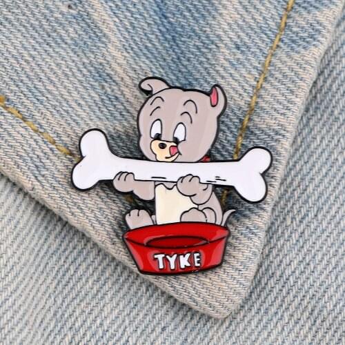 MD764 DMLSKY Cartoon Dog Brooch Metal badge Women and Men Enamel Pins Clothes Brooches Shirt Collar Pin Gifts For Animals Loves