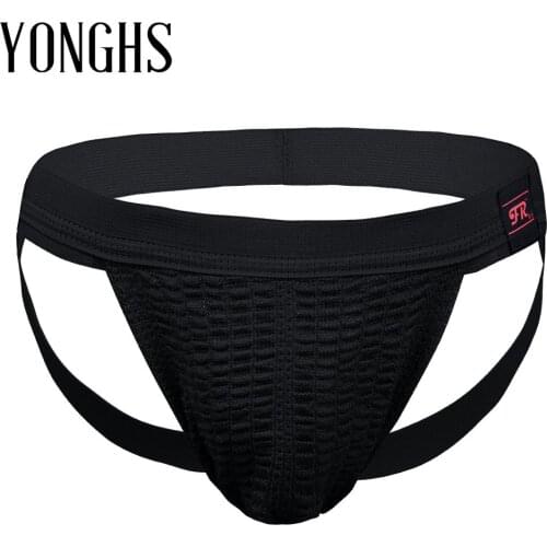 Mens Erotic Lingerie Sex Underwear Athletic Supporter Mesh Jockstrap Sport Briefs Exotic Gay Homme Panties Open Butt Underpants