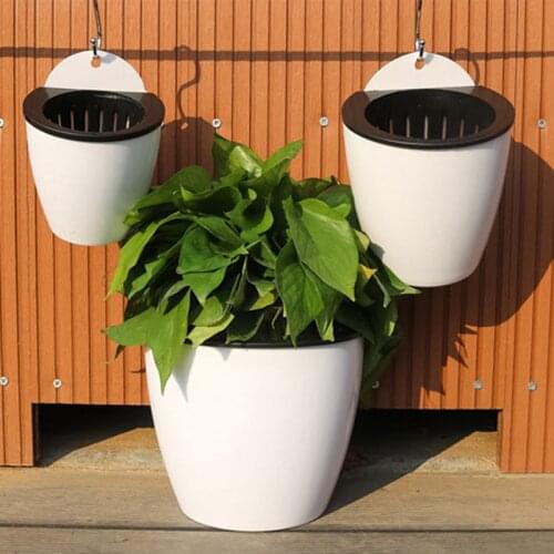 Wall Hanging Garden Bonsai Pot Rotation Flower Pot Planters Suspension Floating Pot Potted Plant For Home Desk Decor With Hook