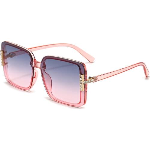 Honey bee sunglasses woman vintage retro flat top Thin Shadow sun glasses square Pilot luxury designer large black shades