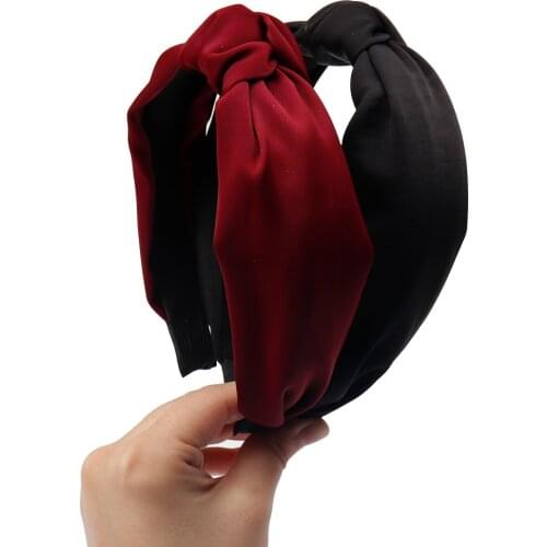 Fashion Solid Silk Cross Knot Hair Band For Women Girls Handmade Twist Cloth Headbands Hair Hoop Hair Accessories Headwear