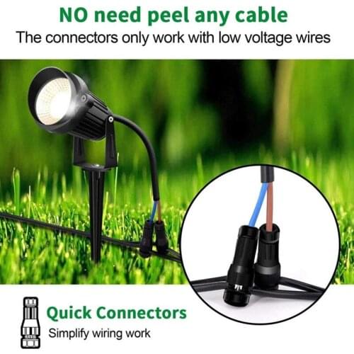 Piercing Breakout Connector Connector Outdoor LED Garden Light Parallel Cable Connector 12-14 AWG Low Voltage Wire Connector