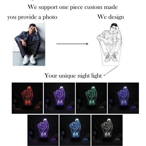 Custom 3d Anime Lamp LED Night Light