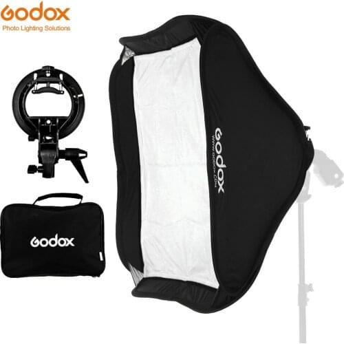 Godox Portable Collapsible Softbox Lighting Kit & Bracket Bowens Mount Holder For Flash Softbox Honeycomb Reflector Umbrella