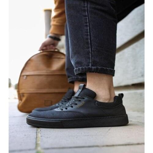 Knack Casual Male Shoes 056 Black (Black Base) seasonal Sports Style Spring Summer 2021 Fashion Orthopedic Casual Inner Lining Cotton
