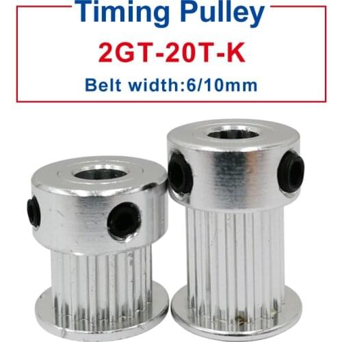 GT2 timing pulley 20 Teeth Bore 4/5/6/6.35/8 mm belt pulley width 7/11 mm fit for GT2 timing belt width 6/10mm 3D Printer parts