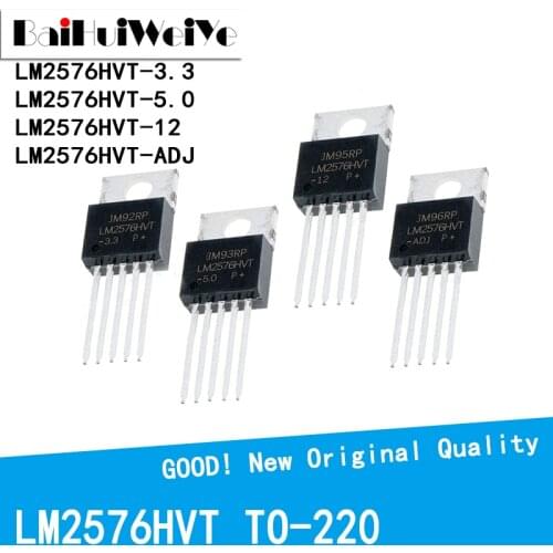 10PCS/LOT LM2576HVT-3.3 LM2576HVT-5.0 LM2576HVT-12 LM2576HVT-ADJ LM2576HVT TO220-5 TO220 Three-Terminal Voltage Stabilizer