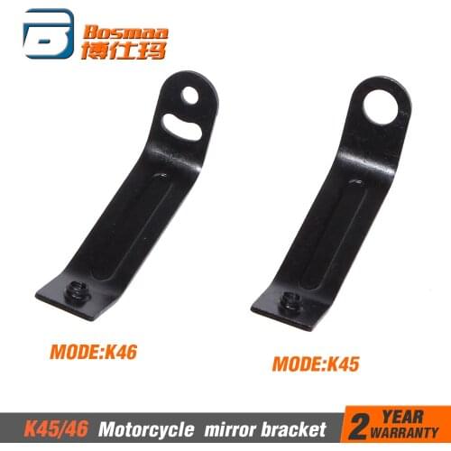 BOSMAA K45/K46 Universal Hole 10mm LED Headlight Motorcycle Rearview Mirror Bracket For Cafer Racer Chopper Ect Motor Car Bike