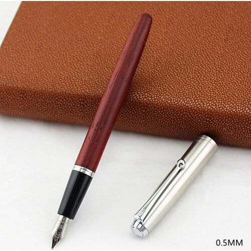 High Quality Classic Wood Fountain Pen 0.38mm Extra Fine Nib Calligraphy Pens Jinhao 51A Stationery School Office Supplies
