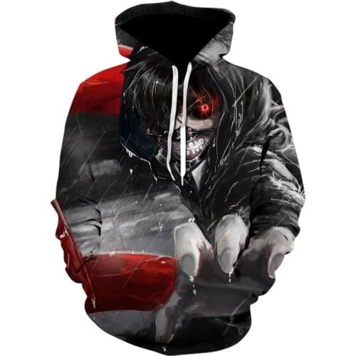 Japanese Anime Tokyo Ghoul graphic trendy Hoodie Men /women Anime Design 3D Printed Hoodies Men Sweatshirts Autumn/Winter Coats