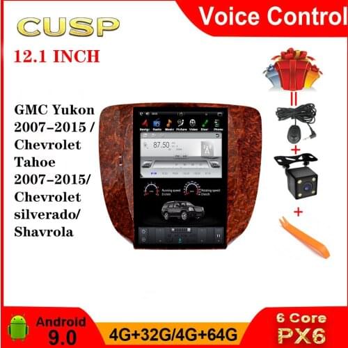 Yukon GPS ANDROID CAR GPS FOR GMC Vertical screen GPS Tesla Style 12.1 ANDROID 9 RAM 4G ROM 64G Car Multimedia NAVIGATION