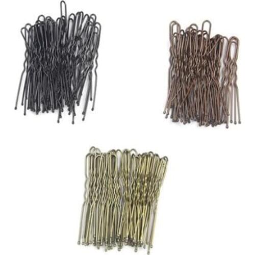 20pcs/lot U Shaped Hair Clips Bobby Pins Hairpins Metal Barrettes Hairgrips Hair Styling Accessories Black Gold Coffee