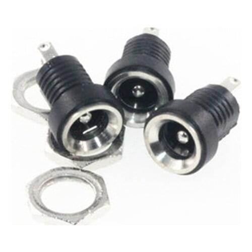 10pcs DC-022B 3A 12V Female DC Power adapter dc jack connector DC022B 5.5 X 2.5 2.1 mm 3.5 X 1.3 mm DC Power plug male 5.5*2.1mm