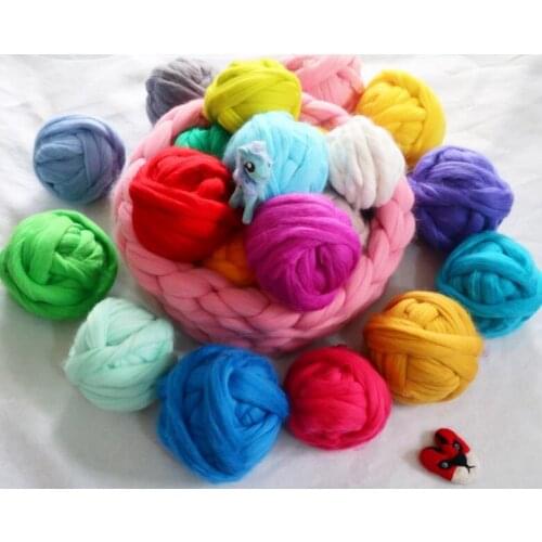 12pcs 12 Colors 5g Wool Fibre Roving For DIY Needle Felting Hand Spinning Doll Needlework Landscapes Fibre Arts Mayitr