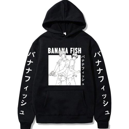 2021 Manga Banana Fish Unisex Hoodie Anime Ash Lynx Printed Hip Hop Streetwear Casual Sweatshirt Homme