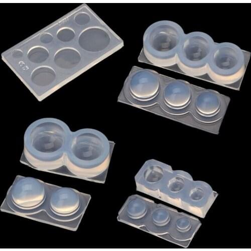 4Pcs Resin Geometric Ball Pendant Molds Hollow Quicksand Sphere Mold 3D Hollow Round Ball Molds Kit Jewelry Making Tools