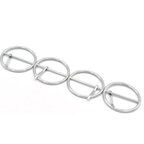 40mm Silver Adjuster Buckle Slide Pin Buckle Purse Backpack Belt Buckle Handbag Webbing Hardware Bag Clasp Luggage Round