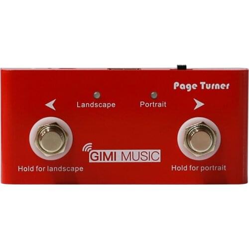 GIMI Wireless Bluetooth Auto Turning-page Pedal Auto Turn Page of Music Score for Guitar Play (Not compatible with iPad)