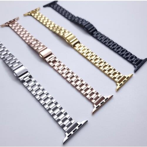 For Apple Watch Women Metal Stainless Steel Bracelet 40mm 44mm 38mm Band For iWatch Series 1 2 3 4 5 6 SE Wristband Watchband