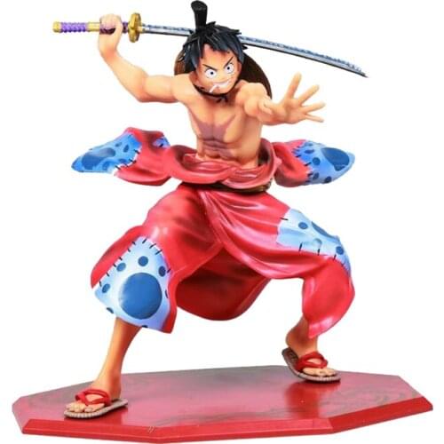 One Piece Anime Figure Action Monkey D Luffy GK Model 17cm ABS Statue Battle Version Desktop Collection Toys For Children Gift