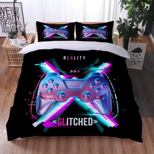Game Bedding Set Fortnite Duvet Cover Pillow Case Bed Set Fortress Night Quilt King Size Bedspread Pillowcase Bedroom Home