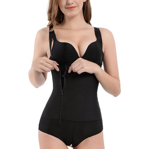 Open-Crotch Side Zip Bodysuit Colombian Sheath Remonte Fesse Corset Femme Minceur Female Corset Slimming Underwear