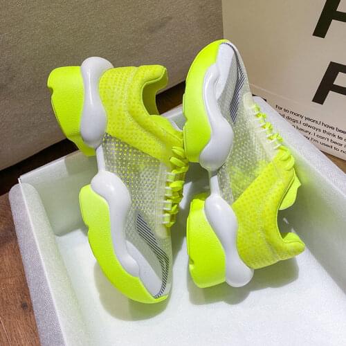 Summer Women Shoes 2021 New Design Womens Chunky Sneakers Fashion Trendy Thick Sole Sport Shoes Woman Colorful Sneakers Female