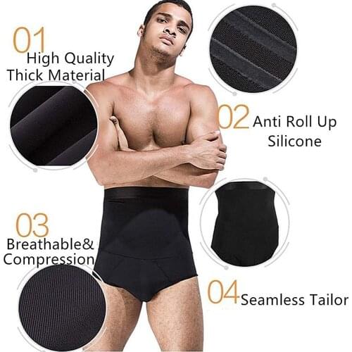 2020 Men Body Shaper Pants High Waist Trainer Slimming Control Panties for men Belly Abdomen Fitness Underwear Shapewear
