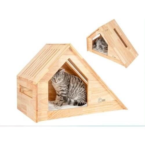 Cat Climbing Frame Cat Litter Cat Tree & Solid Wood Cat Kennel Cat House Cat Furniture
