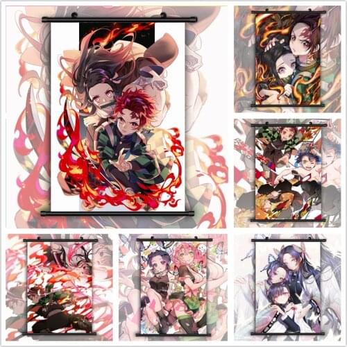Kimetsu no Yaiba Demon Slayer Anime Manga HD Print Wall Poster Scroll