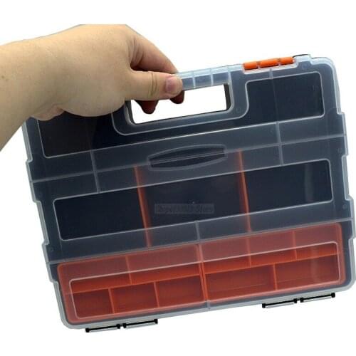 Portable Tool box Electronic Plastic Parts Combined Tool Case Screw Containers Component Storage Case