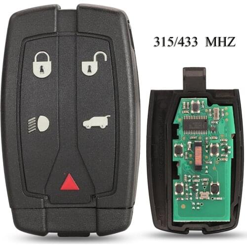 Jingyuqin 5pcs For Land Rover Freelander 2 LR2 Sport With Insert small Blade Remote Key Fob 315/433Mhz PCF7945 Chip 5 Buttons