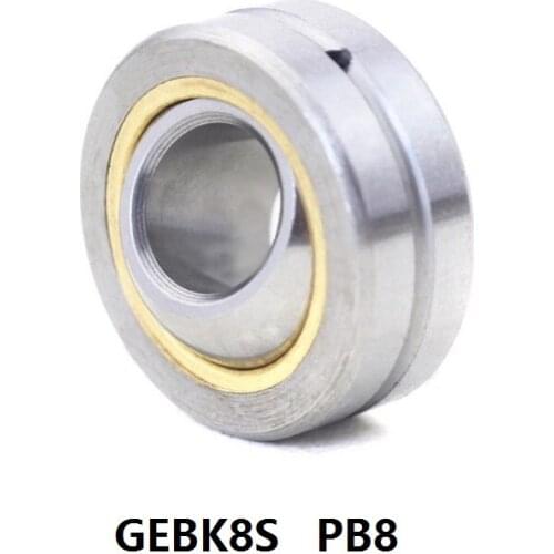 10pcs/lot GEBK8S PB8 Radial Spherical Plain Bearing With Self-lubrication for shaft