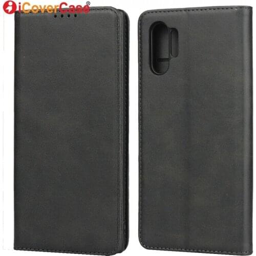 Luxury Case For Samsung Galaxy Note10 pro Note10+ Case Leather Flip Magnetic Cover For Galaxy Note 10 Soft Wallet Phone Case