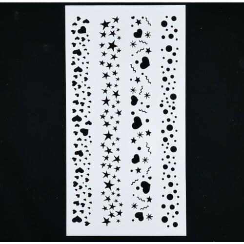 1PC Heart and Star Reusable Stencil Airbrush Painting Art DIY Home Decor Scrap booking Album Craft