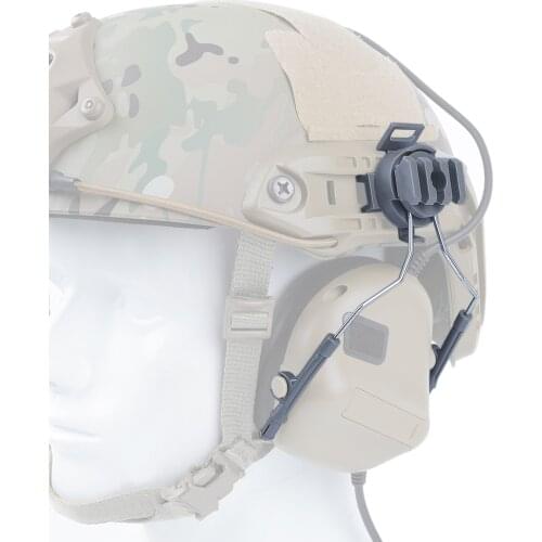 2PCS Tactical Fast Rail Mounts Headset Adapter Military Helmet 360 Rotation Rail Suspension Bracket for 19-21mm