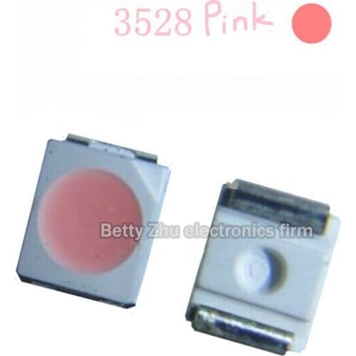 20PCS/LOT 3528 led lamp beads light pink highlight SMD LED light-emitting diode