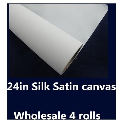 24in inkjet smooth silky satin printable cloth for background print 4 rolls for wholesale
