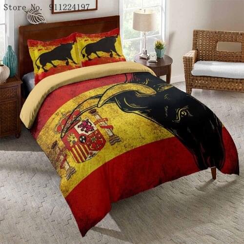 3D Bull Printing Comforter Bedding Set Spanish Bullring Duvet Cover Set Kids Adult Quilt Cover Set Luxury Bedclothes 240x220cm