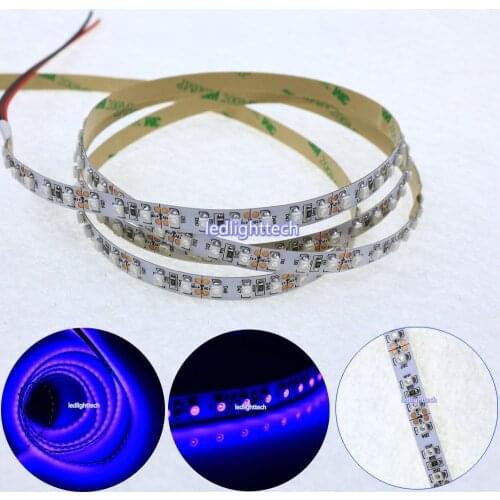 5M UV Ultraviolet 395-405nm 3528 SMD 120 pcs/m 600 LED Strip nonwaterproof DC12V white FPCB Purple Led Flexible Strip Light