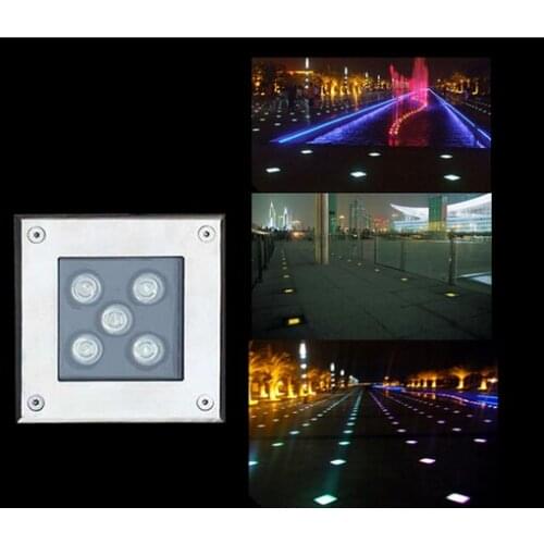 5pcs 3w 4W 5w LED underground light Square LED buried lights IP65 Outdoor landscape garden light waterproof ac85-265v DC12v