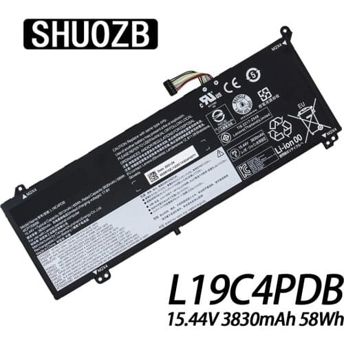 SHUOZB L19C4PDB Laptop Battery For Lenovo ThinkBook 14 2021 Notebook New 15.44V 3830mAh 58Wh