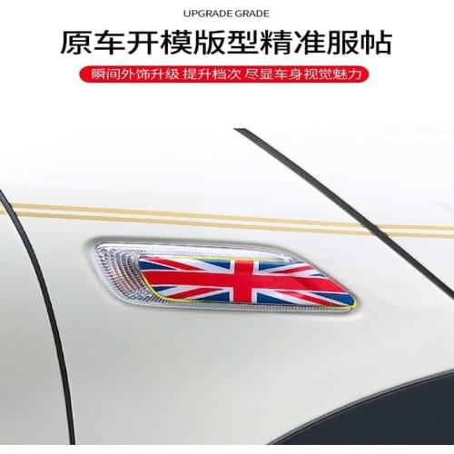 Union Jack-autocollant de clignotant de voiture | Décoration de garde-boue de voiture, coque pour Mini Cooper Clubman F54 F55 F5