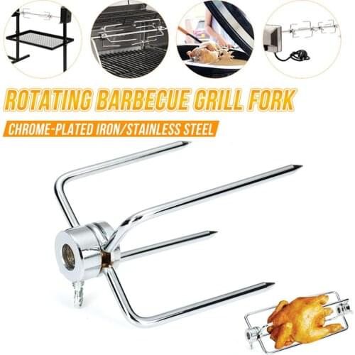 BBQ Rotisserie Roast Chicken Meat Forks Grill Meatpicks Outdoor Barbecue Clamp