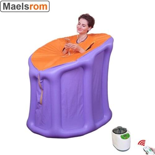 3L Steam Sauna Generator Inflatable Sauna Tent with Air Pump Foldable Sauna Spa Box to Ease Insomnia Lose Weight Massager