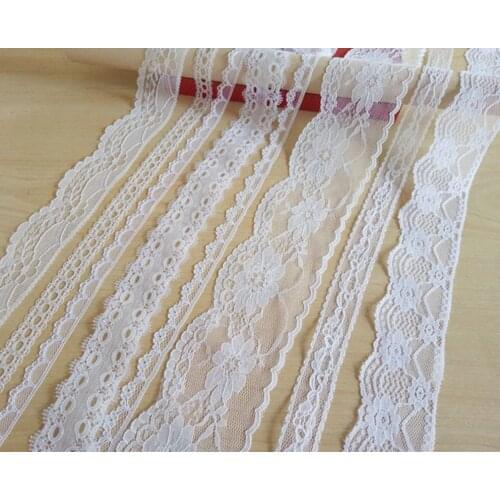 Hot 10 yards white lace trim ribbon Embroidered trimmings headband wedding party decoration Clothing DIY for sewing accessories