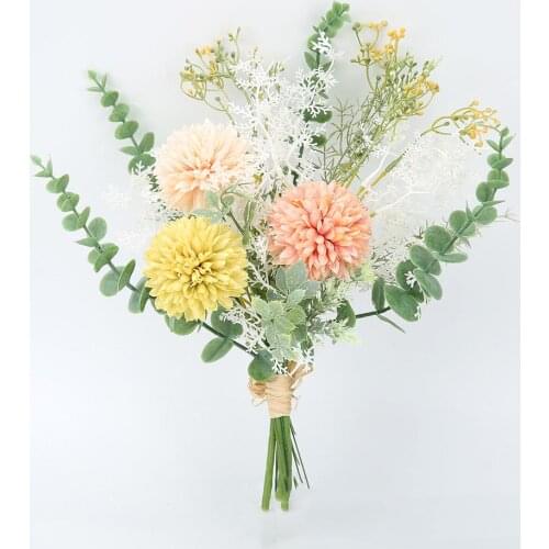 Artificial Silk Flowers Fake Flowers for Wedding Decoration Bouquets Home Decoration Indoor 4 Colors