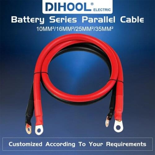 2pcs 12V Battery Ground Cable 5AWG Battery Connection Cable Terminal Kit Copper Wire Terminal Cable Car Inverter Wire with Lug