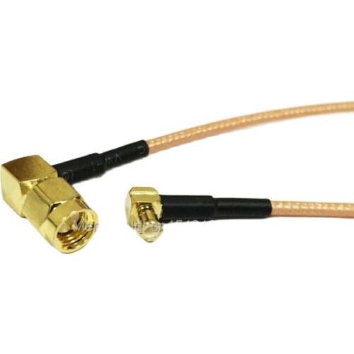 New Modem Coaxial Cable SMA Male Plug Right Angle To MCX Male Plug Right Angle Connector RG316 Cable 15CM 6inch Adapter